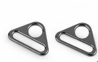 
              D-ringe trekanter - 25mm - SØLV eller SORT SØLV - Hardware til tasker - 2stk
            