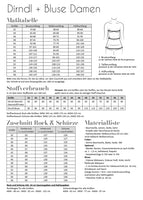 
              Fadenkäfer DIRNDL - Tyrolerkjole med bluse/top og forklæde i tre længder - til damer - str. 32-58
            