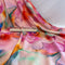 Fastvævet viskose - Marbel ink - PINK/CORAL farver