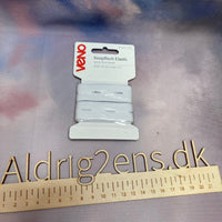 
              Knaphuls elastik 20mm bred, HVID eller SORT, 1m
            