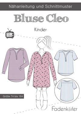 Fadenkäfer BLUSE CLEO - bluse, tunika eller kjole til børn - str. 74 - 164