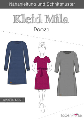 Fadenkäfer KLEID MILA - kjole m. siddepanel og lommer til damer - str. 32-58